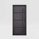Modern Black Single Entry Door #50