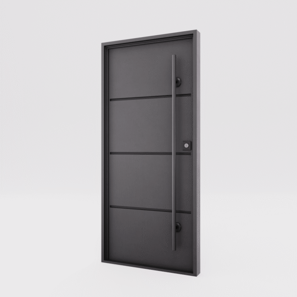 Modern Black Single Entry Door #50 - Image 3