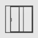Aluminum Thermal Break Sliding Door 96x96 inches