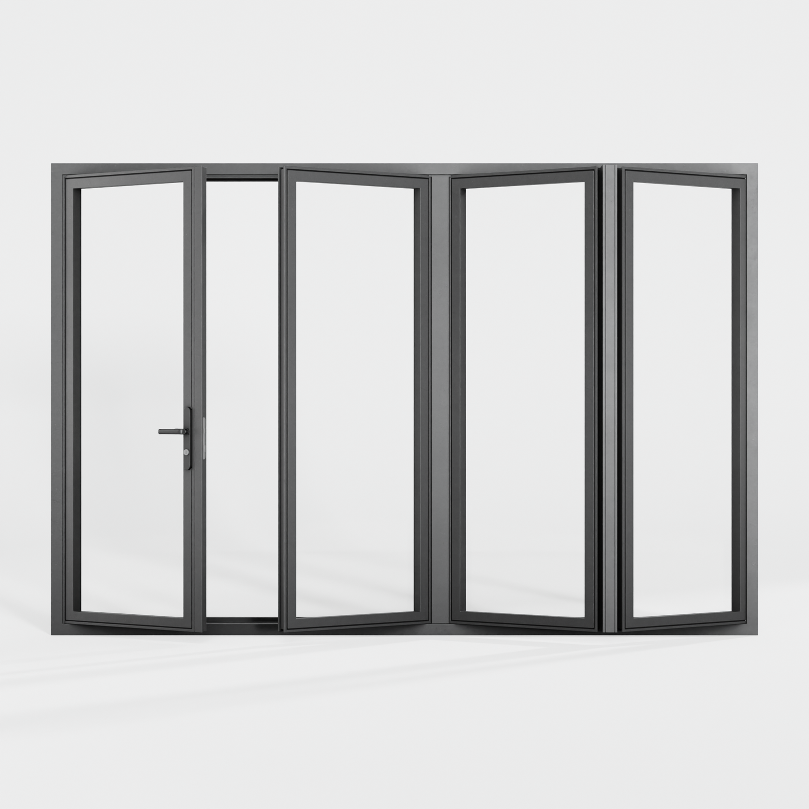 Aluminum Thermal Break Bi Fold Door 120x80 inches