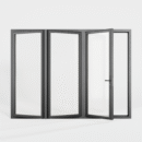 Aluminum Thermal Break Bi Fold Door 108x80 inches